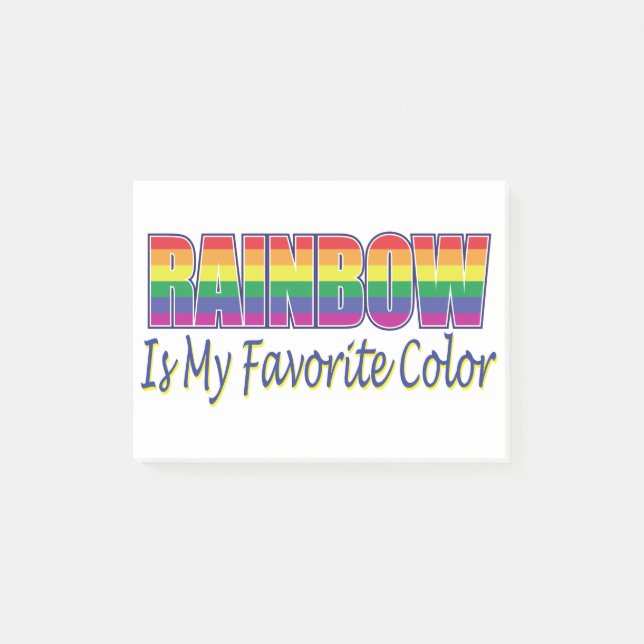 Rainbow-Favourite-Colour Post-it Notes (Front)