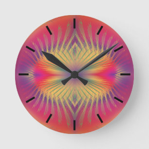 Rainbow Feathers Acrylic Wall Clock