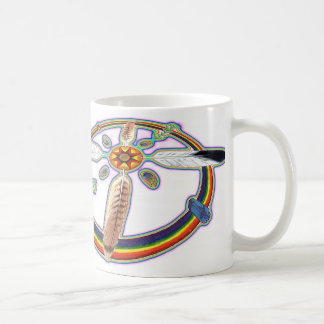 Rainbow Feathers Coffee Mug (Right)