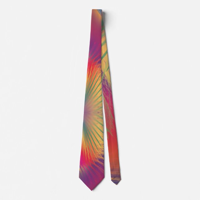 Rainbow Feathers Tie (Front)