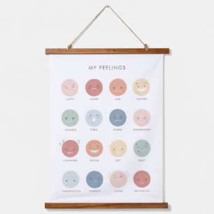 Rainbow Feelings Emotions Classroom Decor Hanging Tapestry