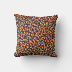 Rainbow Felt Ball Mosaic Rug Cushion