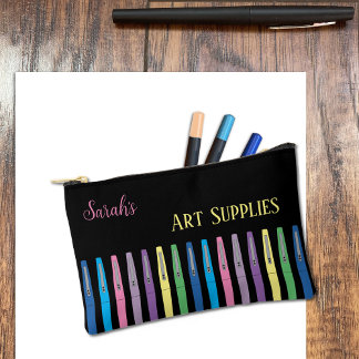Rainbow Felt Pens Doodle Pencil Pouch 