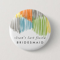 Rainbow Fiesta Modern Fringe Bride Bridesmaid