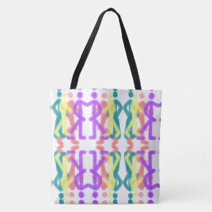 Rainbow Figures Design Tote Bag