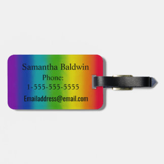 Rainbow Find Joy in The Journey Luggage Tag