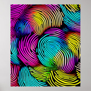 Rainbow Fingerprint Dreams Poster