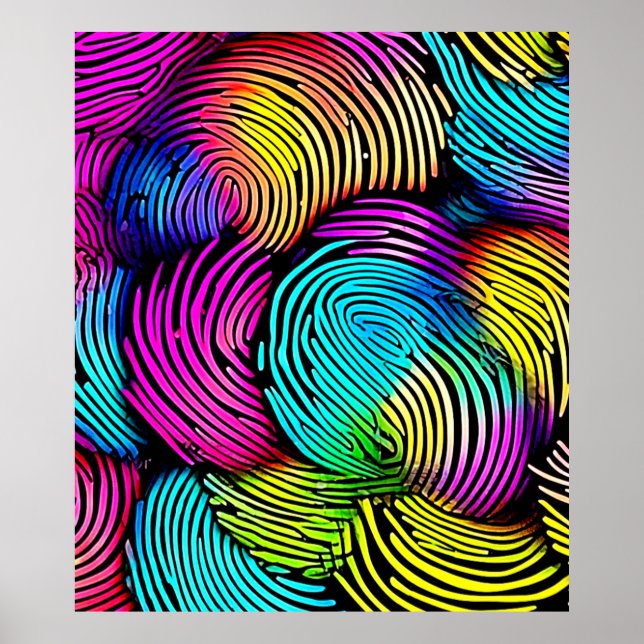 Rainbow Fingerprint Dreams Poster (Front)