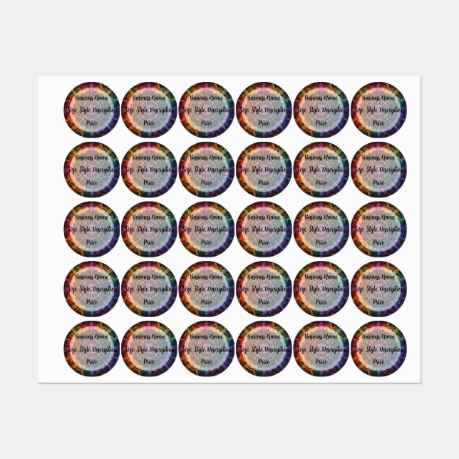 Rainbow Fire Abstract Art Design (Sheet)