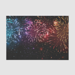 Rainbow Fireworks Decoupage Tissue Paper