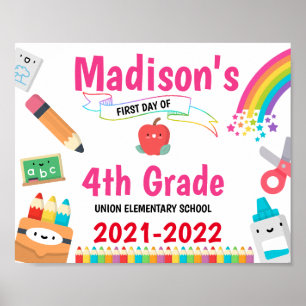 Rainbow First Day of School Sign