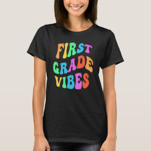 Rainbow FIRST GRADE VIBES Retro 1st Gr Little Miss T-Shirt