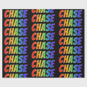 Rainbow First Name "CHASE"; Fun & Colourful Wrapping Paper