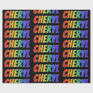 Rainbow First Name "CHERYL"; Fun & Colourful Wrapping Paper