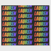 Rainbow First Name "LAUREN"; Fun & Colourful