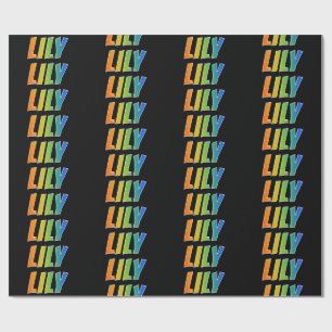 Rainbow First Name "LILY"; Fun & Colourful Wrapping Paper