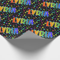 Rainbow First Name "LYDIA" + Stars