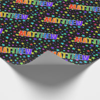 Rainbow First Name "MATTHEW" + Stars