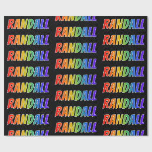 Rainbow First Name "RANDALL"; Fun & Colourful Wrapping Paper