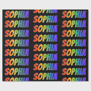 Rainbow First Name "SOPHIA"; Fun & Colourful Wrapping Paper