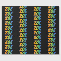 Rainbow First Name "ZOE"; Fun & Colourful