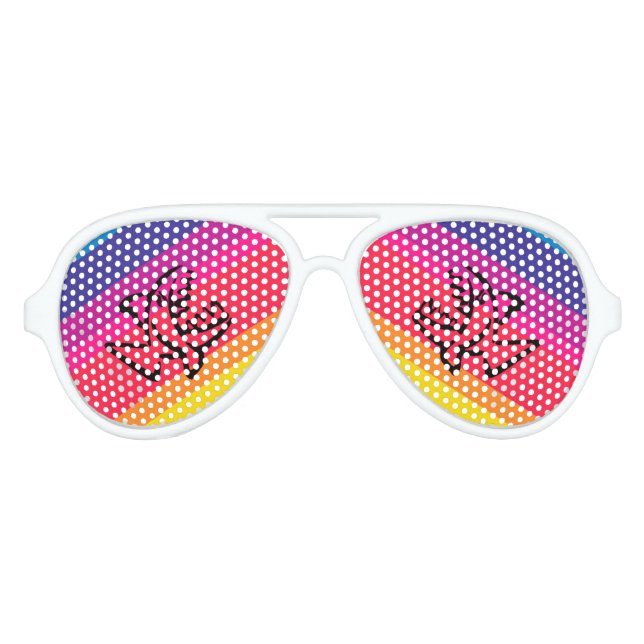 Rainbow fish aviator sunglasses (Front)