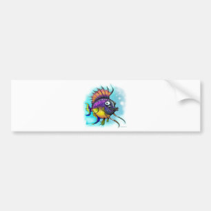 Rainbow Fish Bumper Sticker