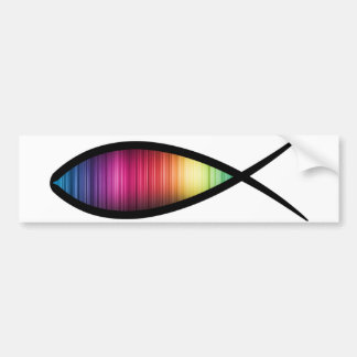 Rainbow Fish Bumper Sticker