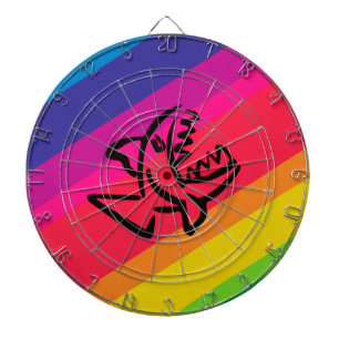 Rainbow fish dartboard