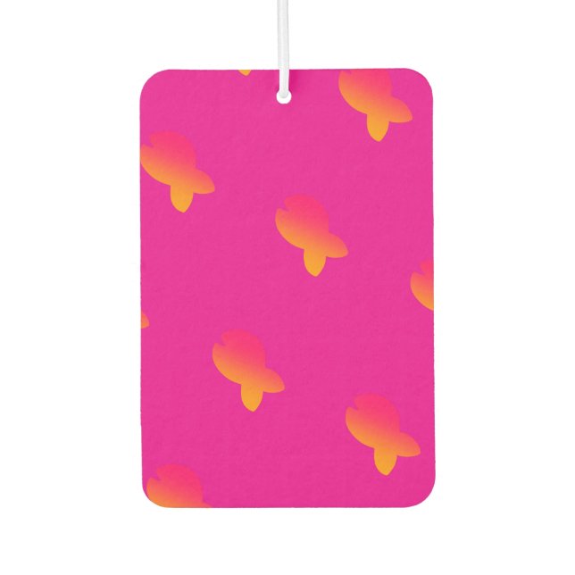Rainbow Fish Hot Pink       Car Air Freshener (Front)