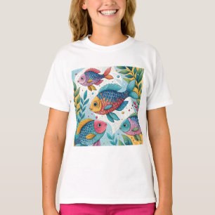 Rainbow Fish in Underwater T-Shirt