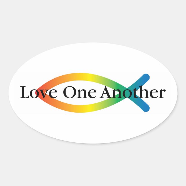 Rainbow Fish Love Sticker (Front)