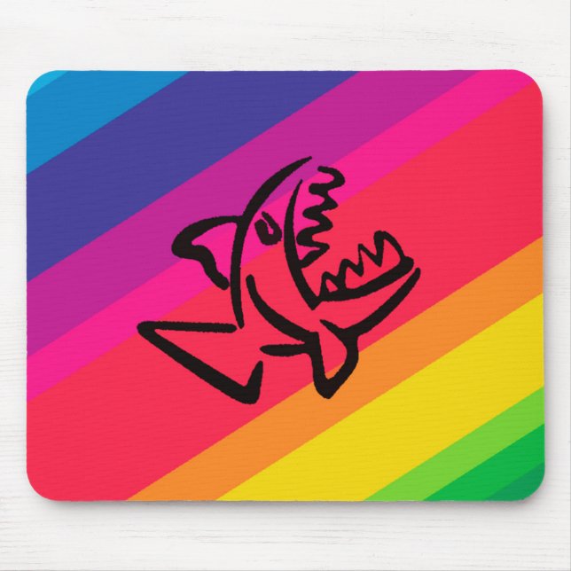 Rainbow fish mouse mat (Front)