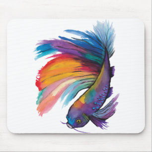 rainbow fish mouse mat
