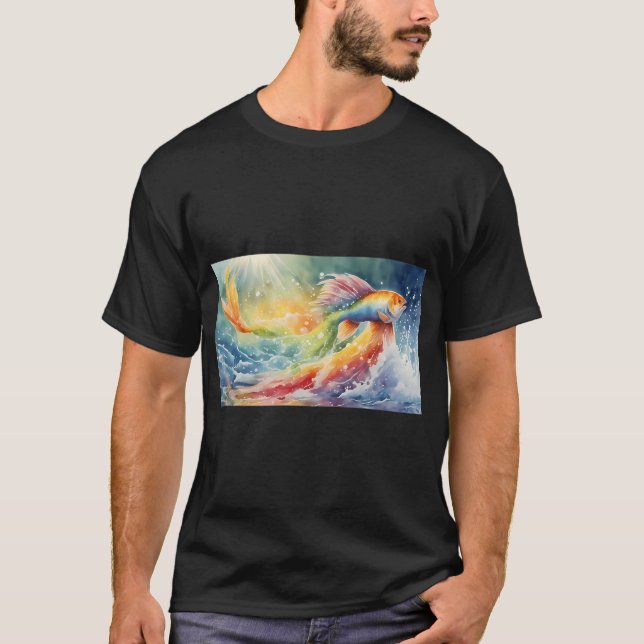 Rainbow Fish Splash T-Shirt (Front)