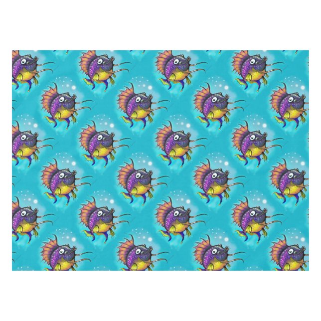 Rainbow Fish Tablecloth (Front (Horizontal))
