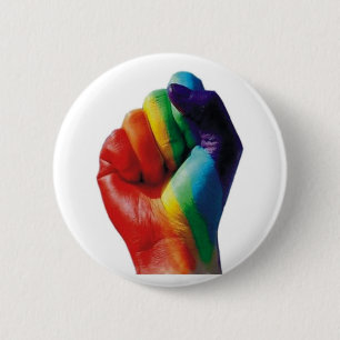 Rainbow Fist 6 Cm Round Badge