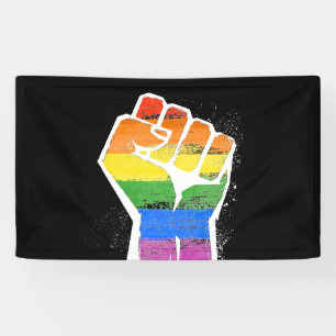 Rainbow Fist Banner