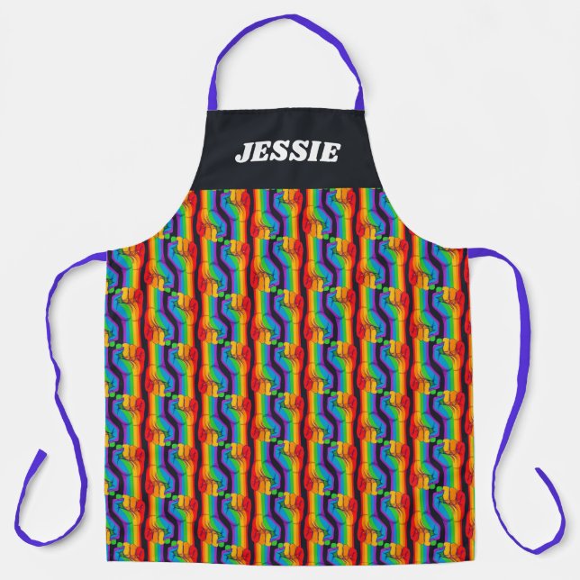 Rainbow Fist Pattern Apron (Front)