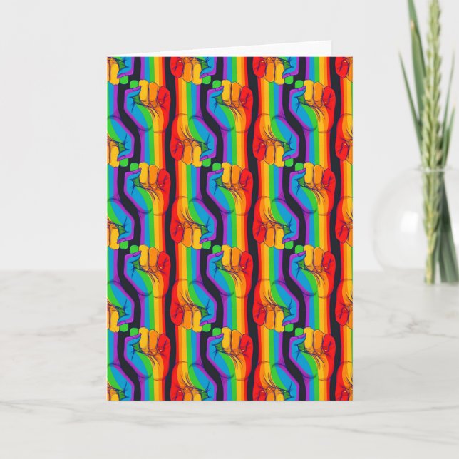 Rainbow Fist Pattern Card (Front)