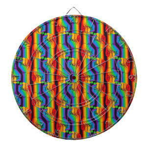 Rainbow Fist Pattern Dartboard