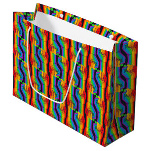 Rainbow Fist Pattern Large Gift Bag