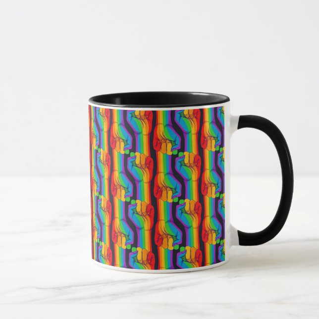 Rainbow Fist Pattern Mug (Right)