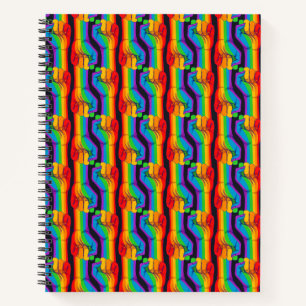 Rainbow Fist Pattern Notebook