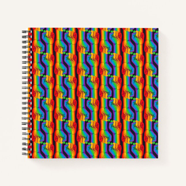 Rainbow Fist Pattern Notebook (Front)