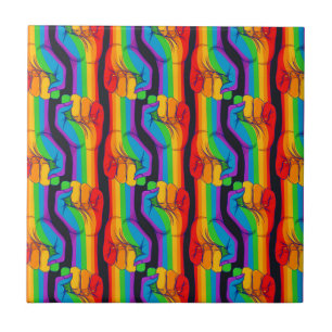 Rainbow Fist Pattern Tile