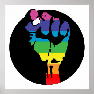 rainbow fist. poster