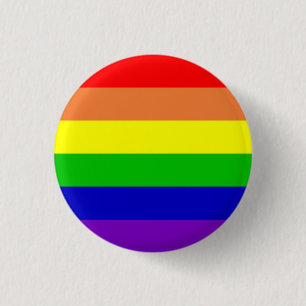 Rainbow flag 3 cm round badge