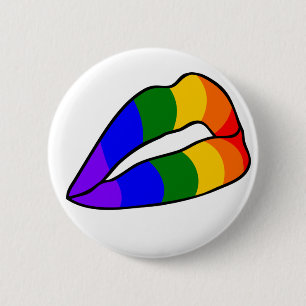 RAINBOW FLAG 6 CM ROUND BADGE