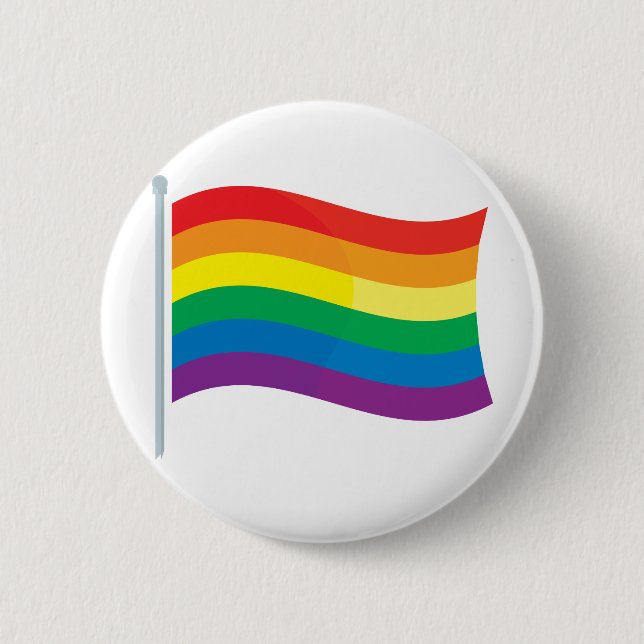 Rainbow Flag 6 Cm Round Badge (Front)